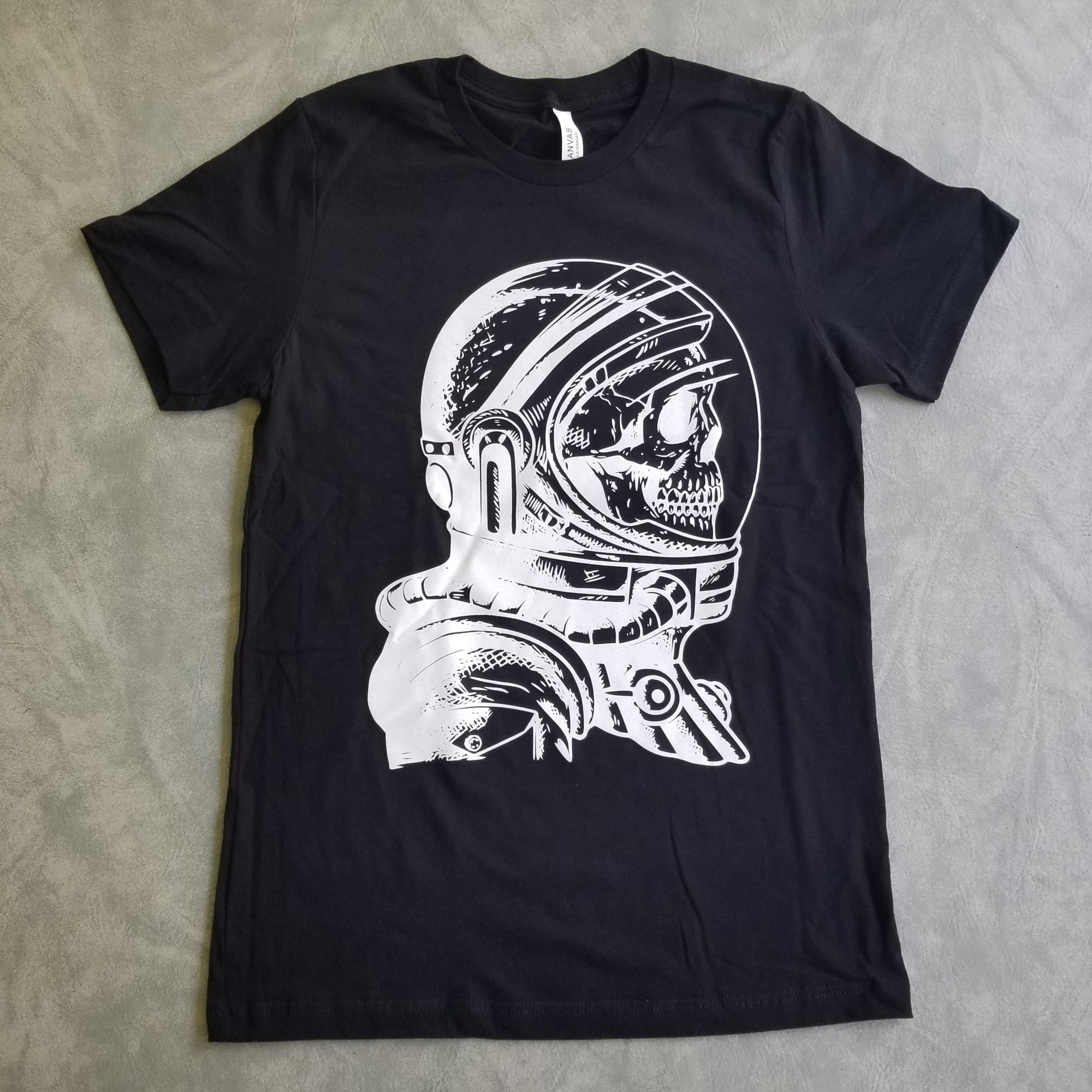 Undead Astronaut Space Man Skeleton Skull Zombie Universe Black Unisex Short Sleeve T Shirt