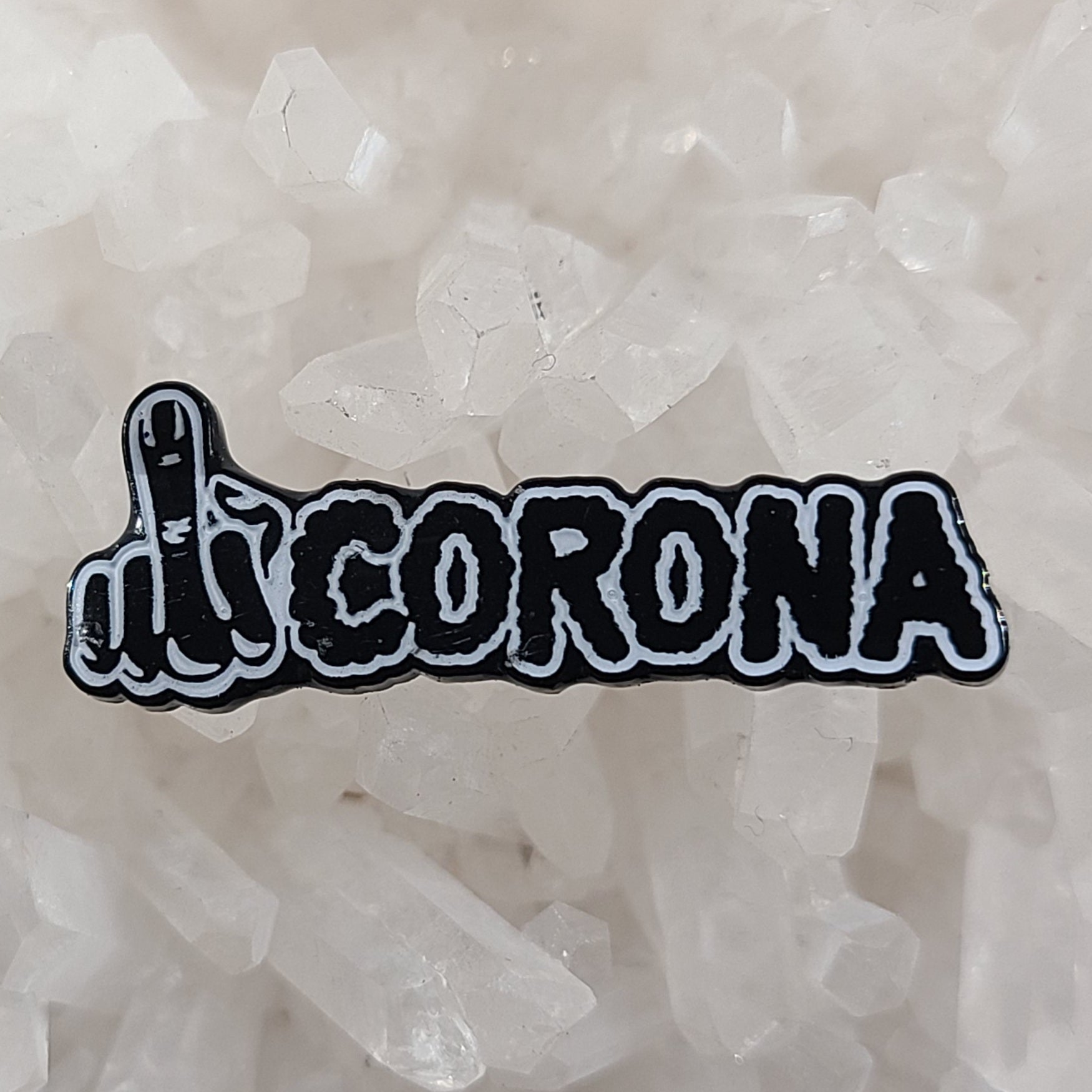 Fuck Corona Virus Flipping The Finger Covid 19 Enamel Pins Hat Pins Lapel Pin Brooch Badge Festival Pin