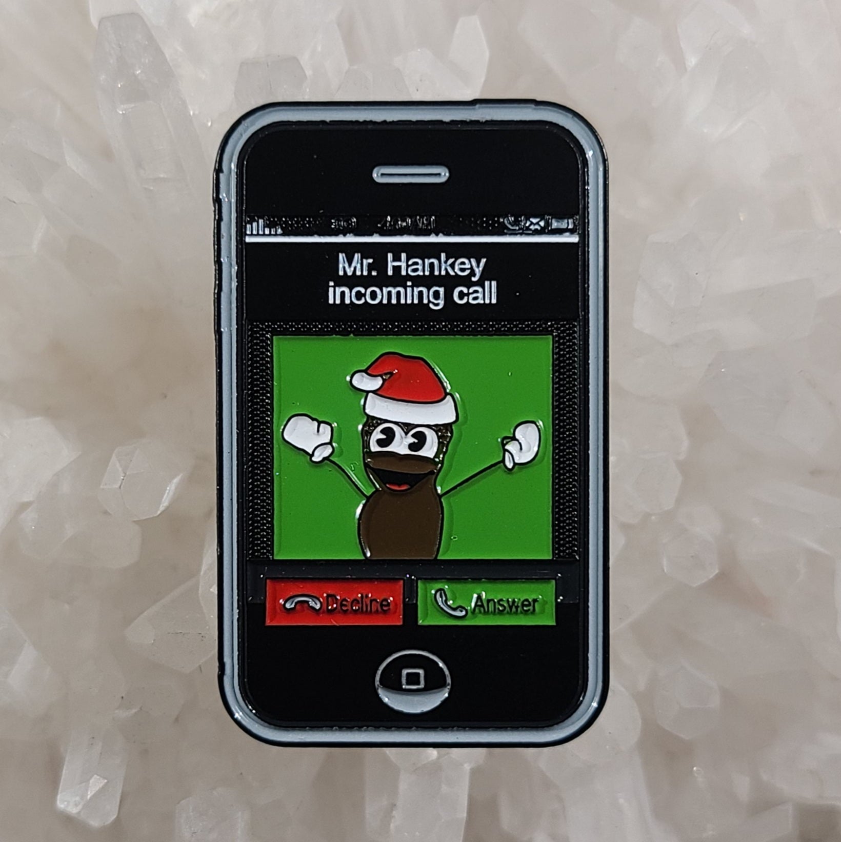 South Mr Hanky The Christmas Poo Park iPhone Phone Call Enamel Hat Pin