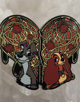Puppy Love Lady N The Tramp Couples His And Hers Set Enamel Hat Pin Set(2)