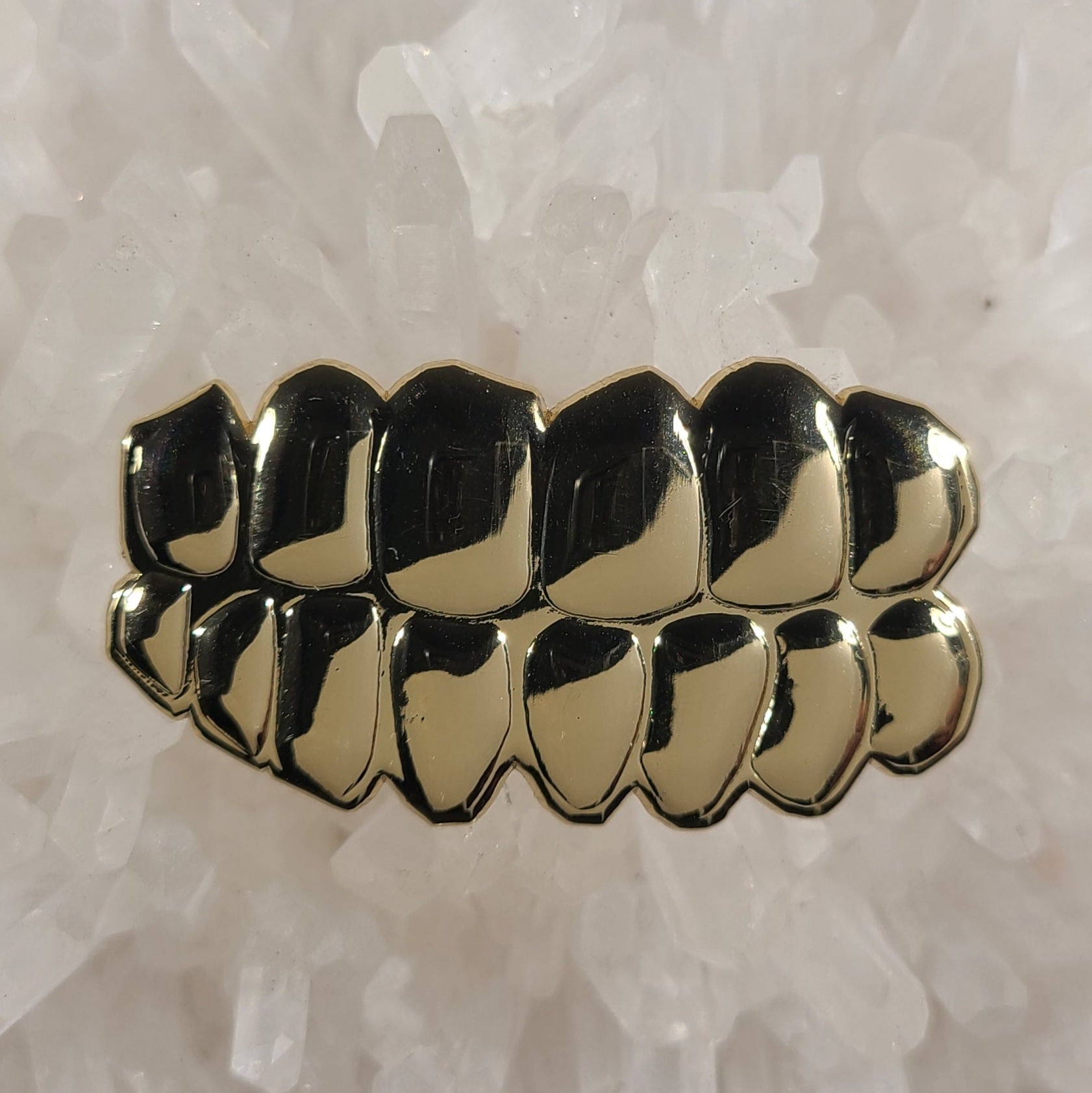 Hip Hop Rap Gold Teeth Grill Gangster Thug Life 3D Metal Enamel Pins Hat Pins Lapel Pin Brooch Badge Festival Pin