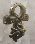 Ancient Egyptian 3D Copper Gold Metal Ankh Enamel Pins Hat Pins Lapel Pin Brooch Badge Festival Pin