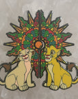 Set of 2 Trippy Simba Nala Sun Lion Love Sacred Geometry King Mandala 90s Cartoon Enamel Hat Pin