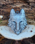 10 Pack - Crystal Third Eye Wolf Sacred Geometry Animal Wolves Dog Coyote Wholesale 3D Metal Pendant Charms Necklace Charms Car Mirror Jewelry