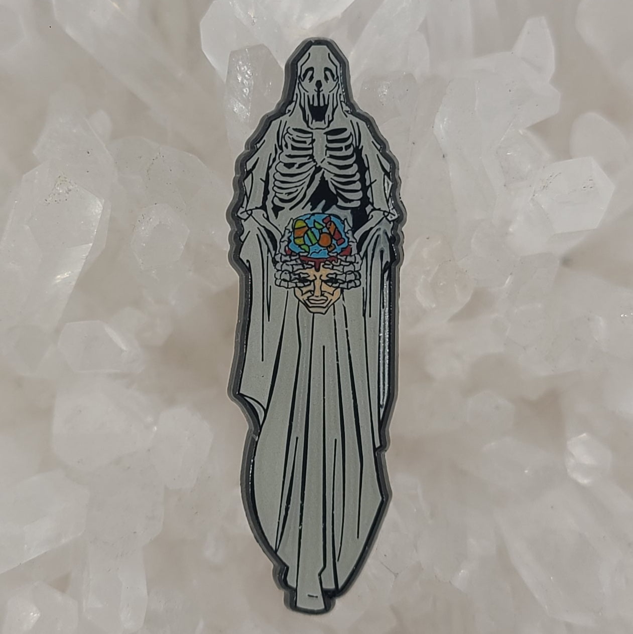 Creepy Ghoul Decapitated Ghost Horror Glow Enamel Pins Hat Pins Lapel Pin Brooch Badge Festival Pin