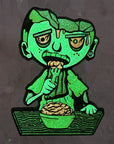 Zombie Morty Rick Brain Eater 90s Cartoon Glow Enamel Hat Pin