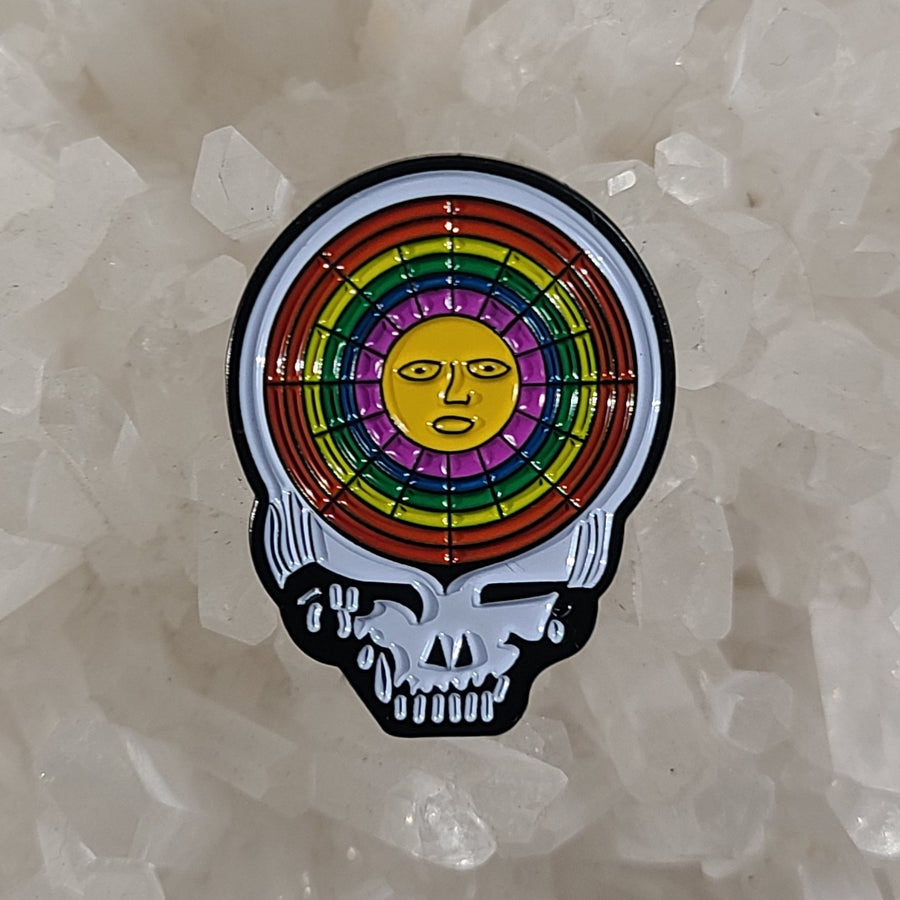Grateful Sunshine Dead Head Stealie Enamel Pins Hat Pins Lapel Pin Brooch Badge Festival Pin