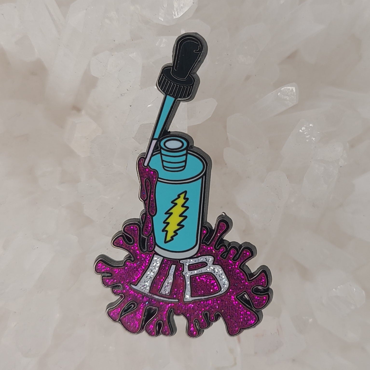 Lightning In a Bottle Grateful Festival Dead Lot LSD Dropper Pink Enamel Pins Hat Pins Lapel Pin Brooch Badge Festival Pin
