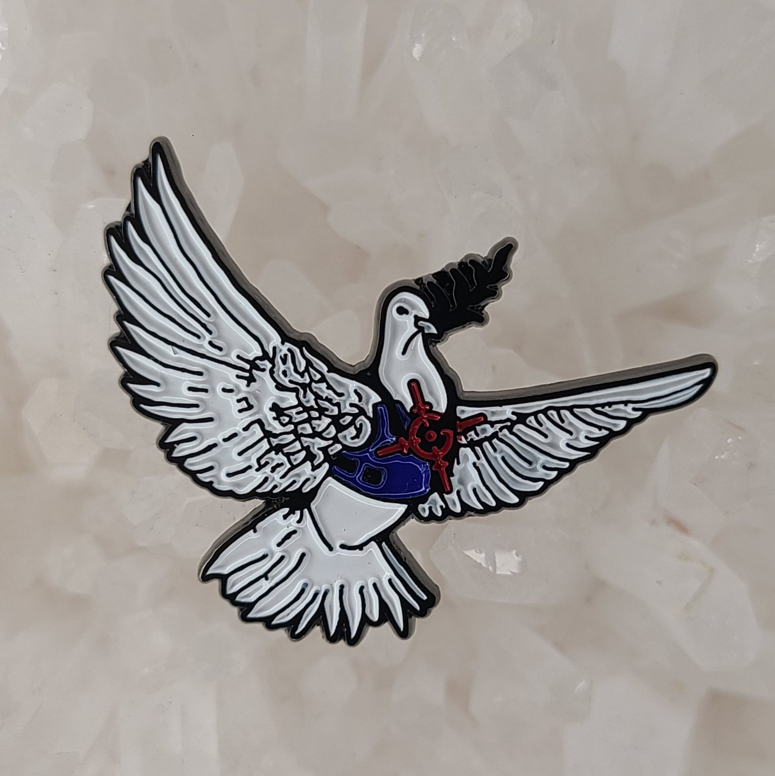 Bulletproof Dove Banksy Enamel Pins Hat Pins Lapel Pin Brooch Badge Festival Pin