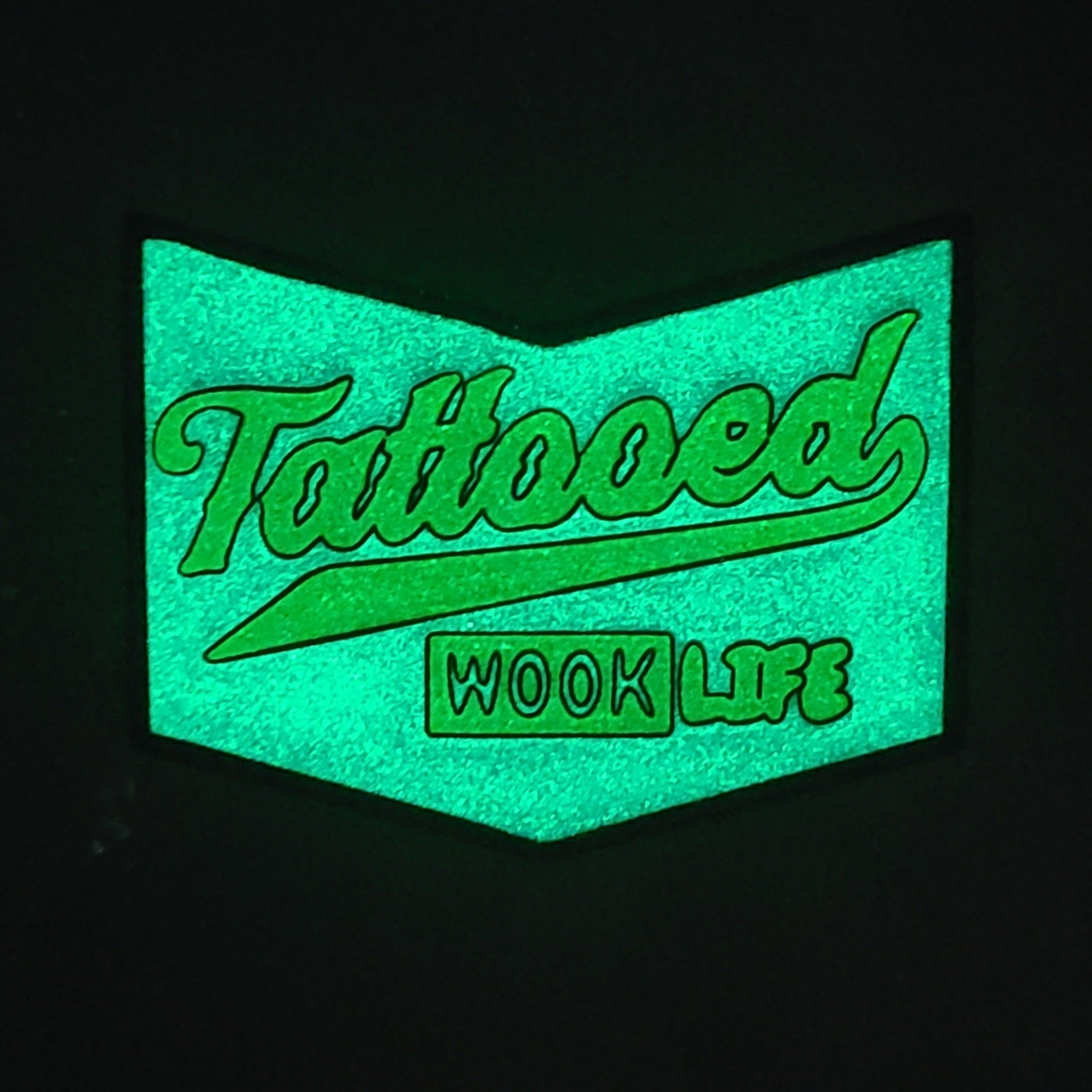 Tattooed Wook Life Tattoo Hippie Rave Ink Purple Glow Enamel Hat Pin