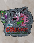 5 Pack - Courage The Cowardly Dab Dog Weed Wholesale Enamel Pins Hat Pins Lapel Pin Brooch Badge Festival Pin
