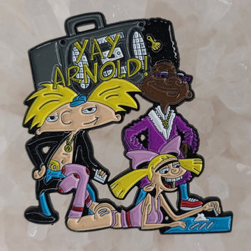 5 Pack - Yay Arnold Gerald Helga Gangster Boombox 90s Cartoon Wholesale Enamel Pins Hat Pins Lapel Pin Brooch Badge Festival Pin