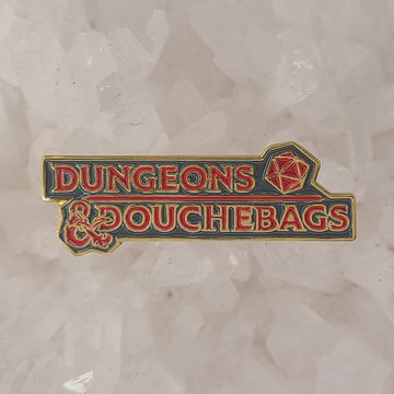 10 Pack - Dungeons And Douchebags DnD D20 Dragon Wholesale Enamel Pins Hat Pins Lapel Pin Brooch Badge Festival Pin