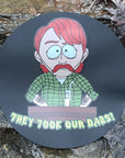They Took Our Dabs They Took Our Jobs 90s Cartoon Dab Mat Moodmat Non Stick Heat Resistant Silicone Mood Mat Weed Pad Marijuana Mat