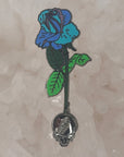 Forever Grateful Blooming Rose Dead Head Stealie Skull Mini Spoon Enamel Pins Hat Pins Lapel Pin Brooch Badge Festival Pin
