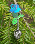 Forever Grateful Blooming Rose Dead Head Stealie Skull Mini Spoon Enamel Pins Hat Pins Lapel Pin Brooch Badge Festival Pin