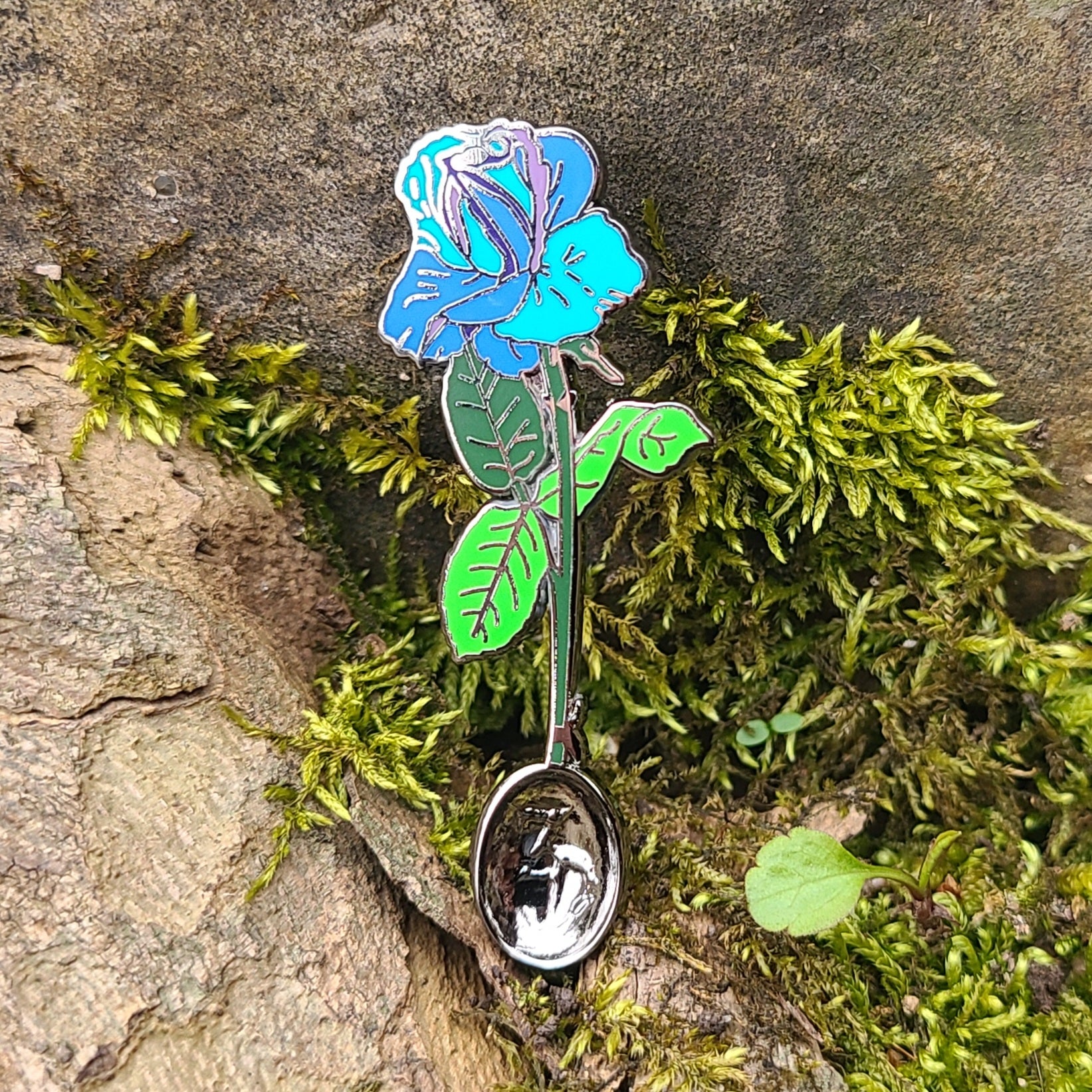 Blooming Rose Zeds Dead Beatz Edm Dubstep Mini Spoon Enamel Pins Hat Pins Lapel Pin Brooch Badge Festival Pin