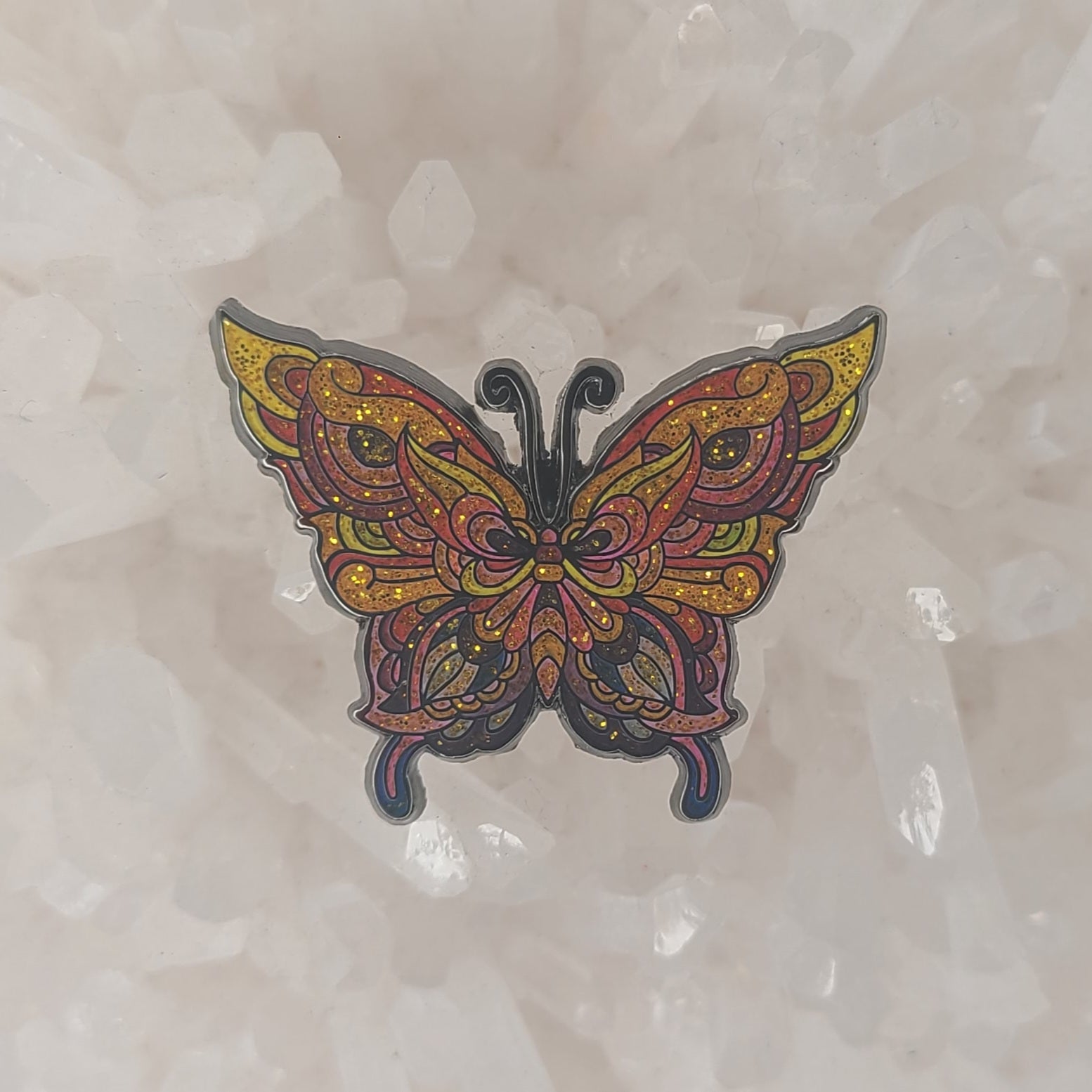 Flutter Fly Trippy Butterfly V6 Psychedelic Art Enamel Pins Hat Pins Lapel Pin Brooch Badge Festival Pin