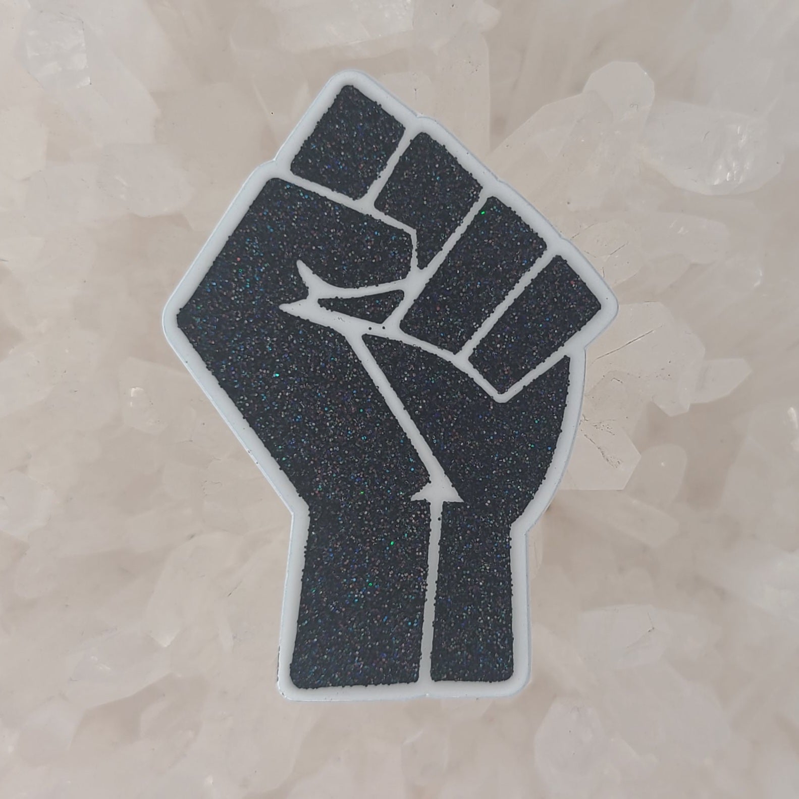 Black Lives Matter Fist Glitter V2 Enamel Pins Hat Pins Lapel Pin Brooch Badge Festival Pin