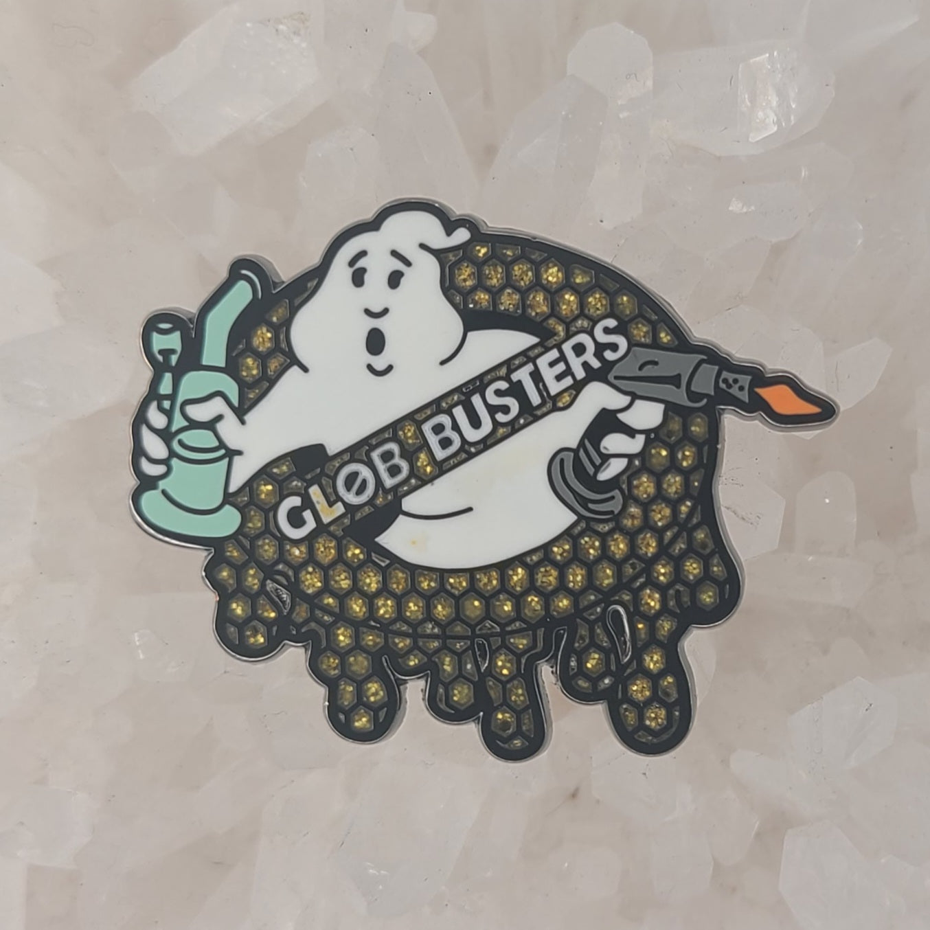 Glob Busters Ghost Hash Oil Busters Dab Weed Enamel Pins Hat Pins Lapel Pin Brooch Badge Festival Pin