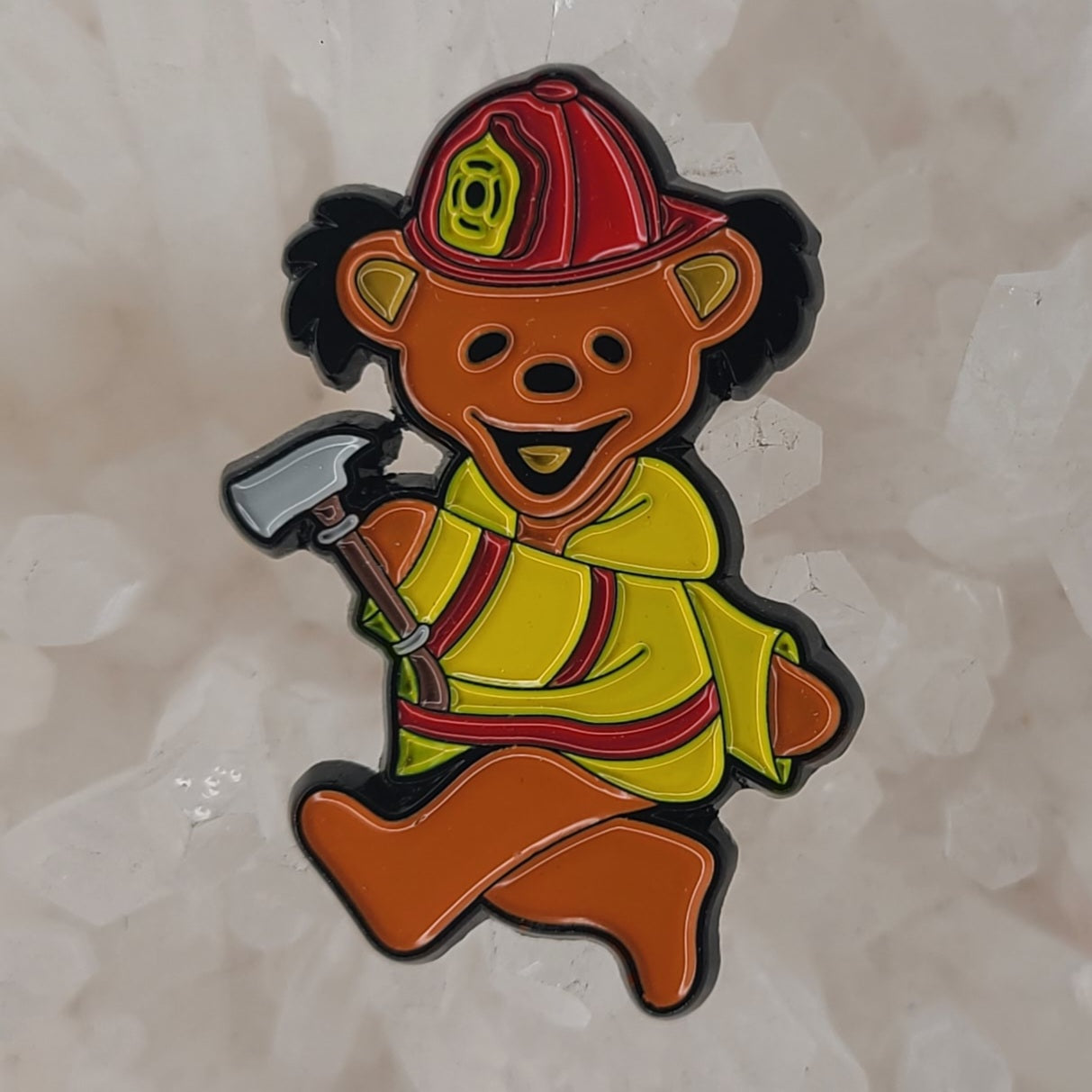 Forever Grateful Fireman Bear Dancing Fire Fighter Dead Lot Red Enamel Pins Hat Pins Lapel Pin Brooch Badge Festival Pin