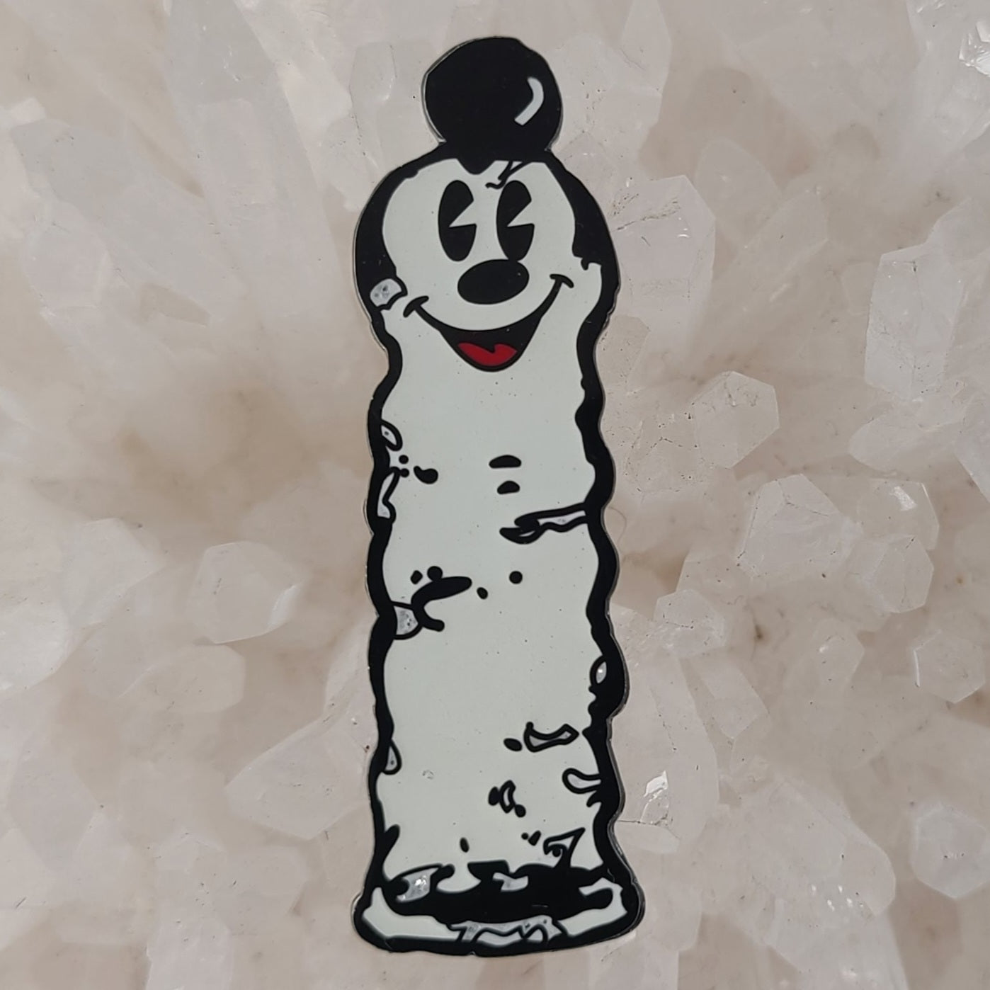 Mickey Used Up Condom Mouse Cartoon Glow Enamel Pins Hat Pins Lapel Pin Brooch Badge Festival Pin