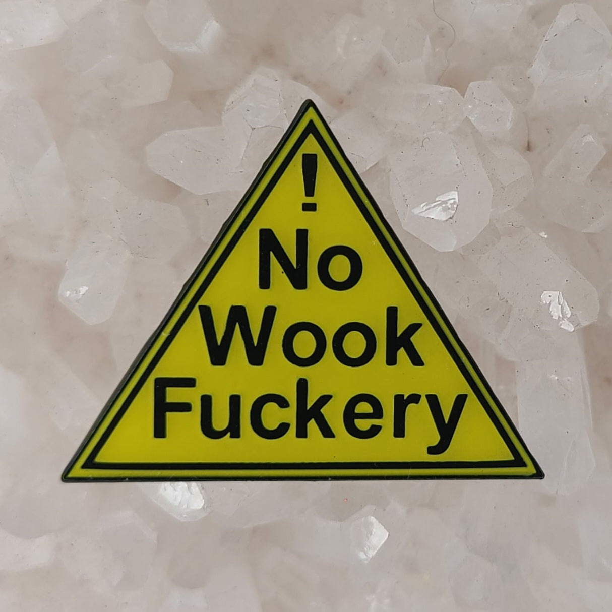 No Wook Fuckery Caution Sign Hippie Festival Enamel Pins Hat Pins Lapel Pin Brooch Badge Festival Pin