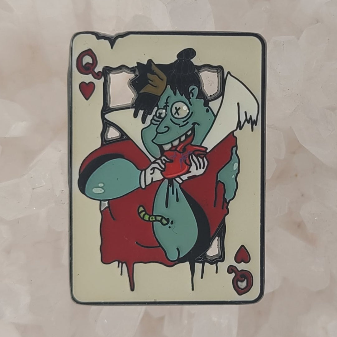 The Queen Of Hearts Card Wonderland 90s Cartoon Enamel Hat Pin