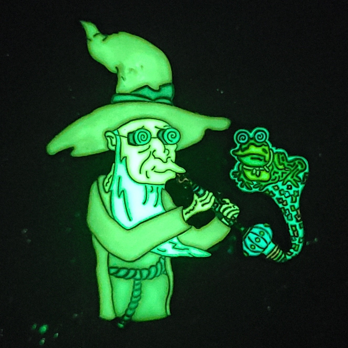 Holophonor Wizard Professor Farnsworth Wizardrama V2 90s Cartoon Glow Enamel Pins Hat Pins Lapel Pin Brooch Badge Festival Pin