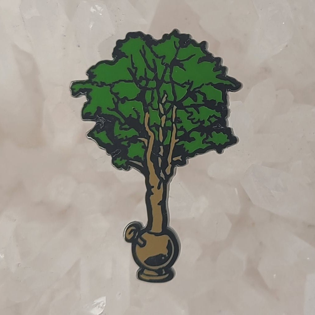 Bonsai Bong Tree Weed Smoke Nature Art Enamel Pins Hat Pins Lapel Pin Brooch Badge Festival Pin