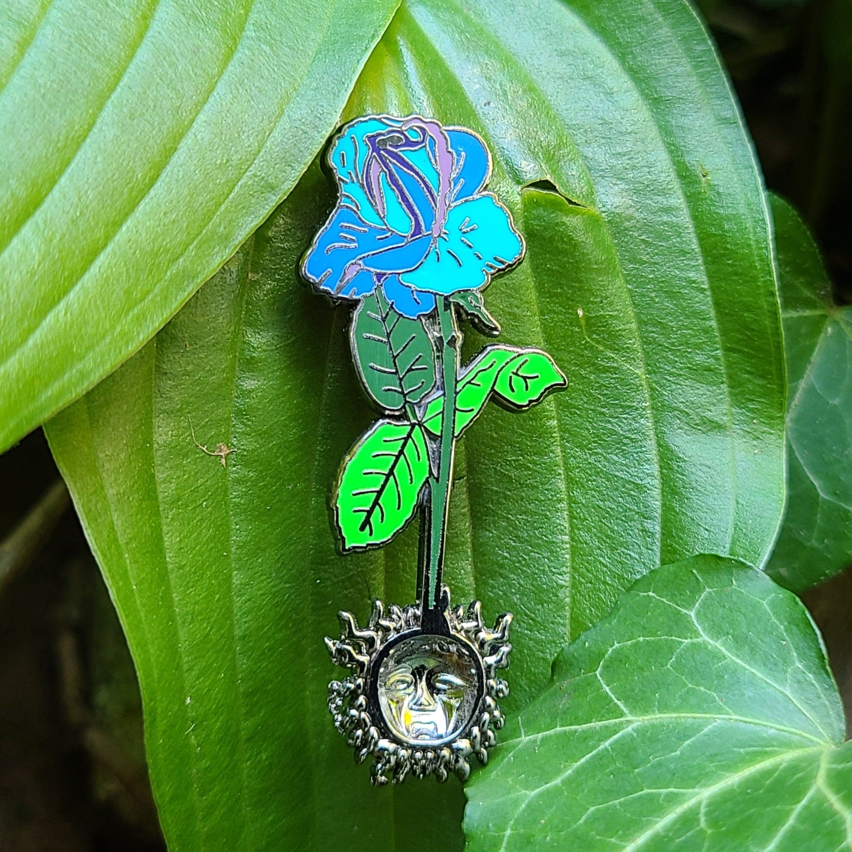 Blooming Rose Sub-Lime Sun Badfish Music Mini Spoon Enamel Pins Hat Pins Lapel Pin Brooch Badge Festival Pin