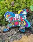 Festie Flow Gloving Mr Mime Trippy Toke-mon Video Game Psychedelic 90s Cartoon Enamel Pins Hat Pins Lapel Pin Brooch Badge Festival Pin