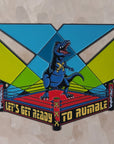 Lets Get Ready To Rumble Space Dinosaur Throw Your X Up T Rex Dubstep Edm Dj Glow Enamel Pins Hat Pins Lapel Pin Brooch Badge Festival Pin