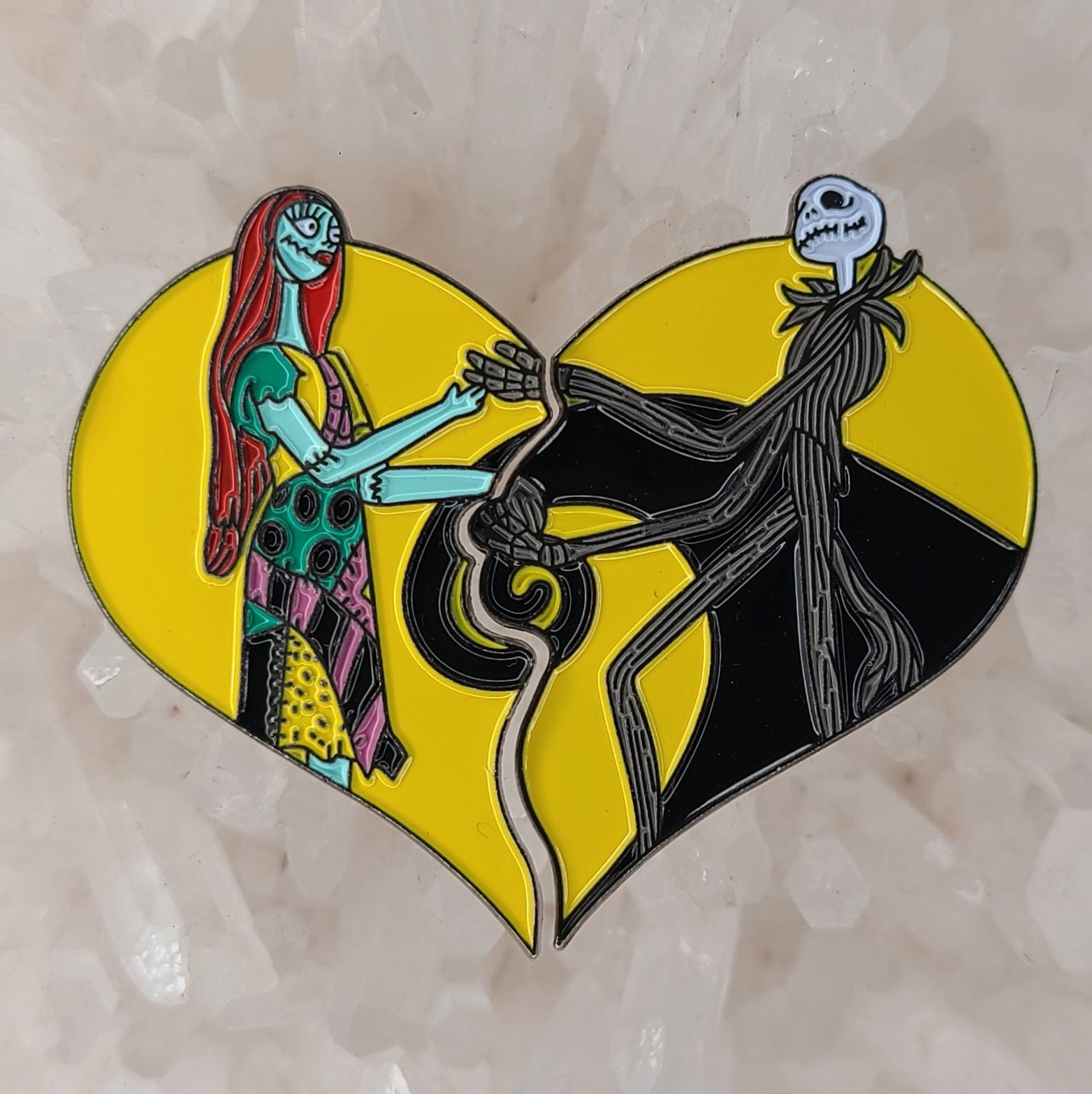 Jack &amp; Sally Nightmare Before Love Christmas Couples His And Hers Set Enamel Pin Hat Pin Lapel Pin Brooch Badge Festival Pin Set(2)