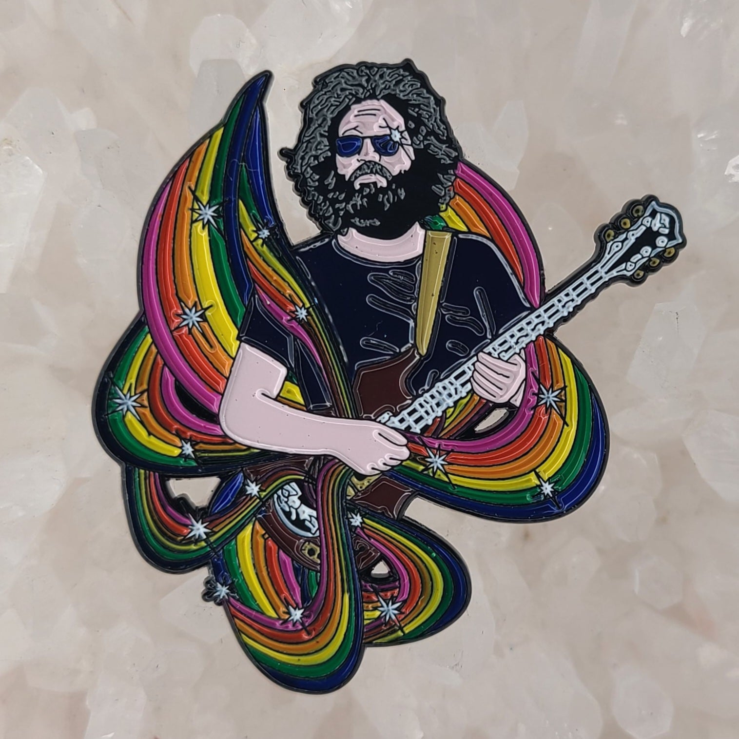 Forever Grateful Rainbow Guitar Jerry Garcia Dead Lot Enamel Pins Hat Pins Lapel Pin Brooch Badge Festival Pin