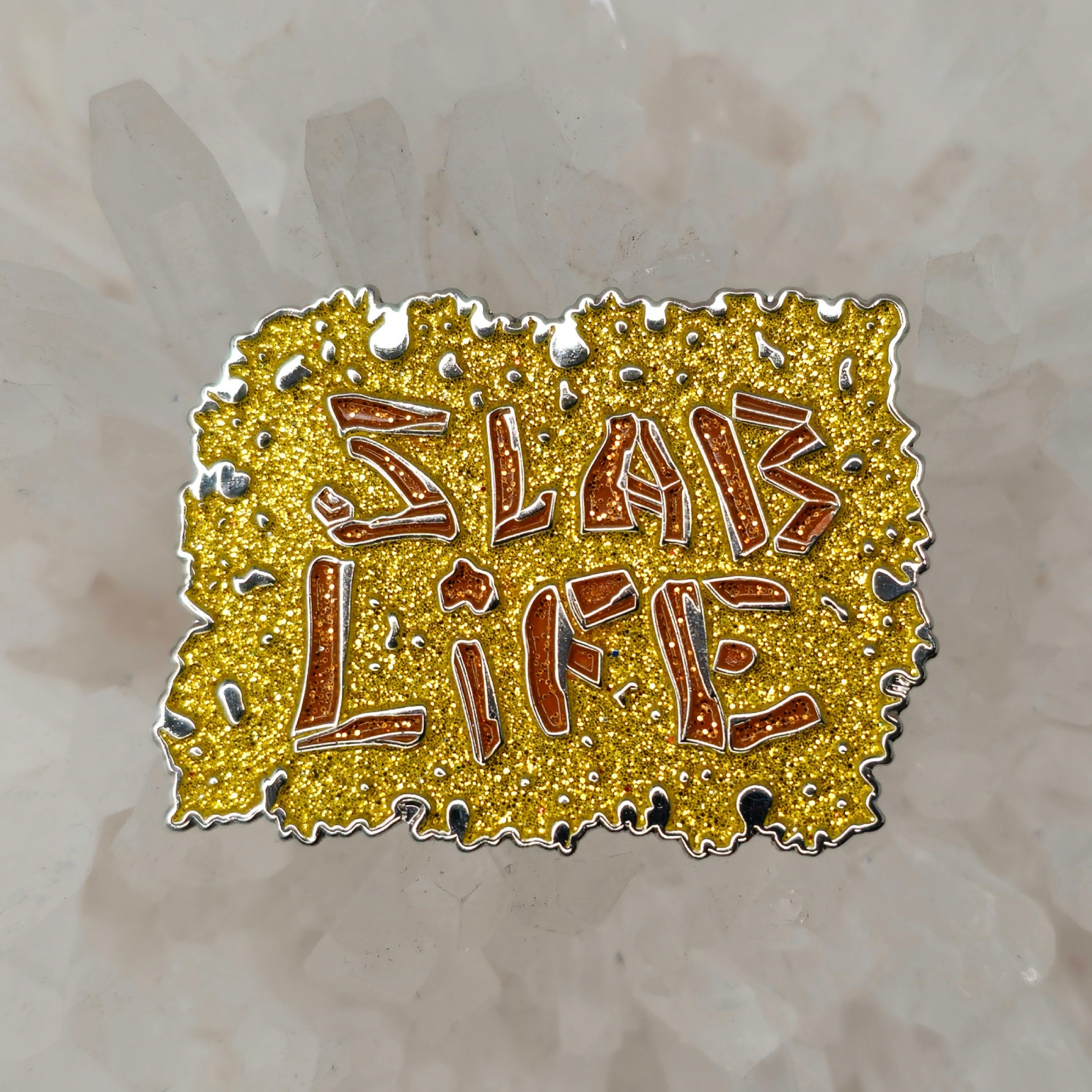 Slab Life Dab Crew 420 Weed Glitter Enamel Hat Pin