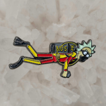 Scuba Suit Muff Diver Rick Nitrous Morty Cartoon 3D Enamel Hat Pin