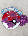 Gotta Smoke Em All Pokeball Tokemon Medical Weed Smoke Enamel Pins Hat Pins Lapel Pin Brooch Badge Festival Pin