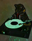 DJ Meowmix Cat Scratch Vinyl Bass Kitty Edm Enamel Pin Hat Pin Lapel Pin Brooch Badge Festival Pin