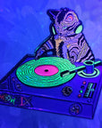 Cat Scratch Vinyl Dj Bass Kitty Edm Meowmix Enamel Pin Hat Pin Lapel Pin Brooch Badge Festival Pin