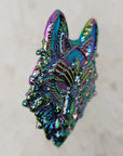 10 Pack - Sacred Crystal Wolf Fractal Coyote Trippy Dog Psychedelic Art Wolves Wholesale 3D Rainbow Metal Enamel Pin Hat Pin Bulk Lapel Pin Brooch Badge Festival Pin