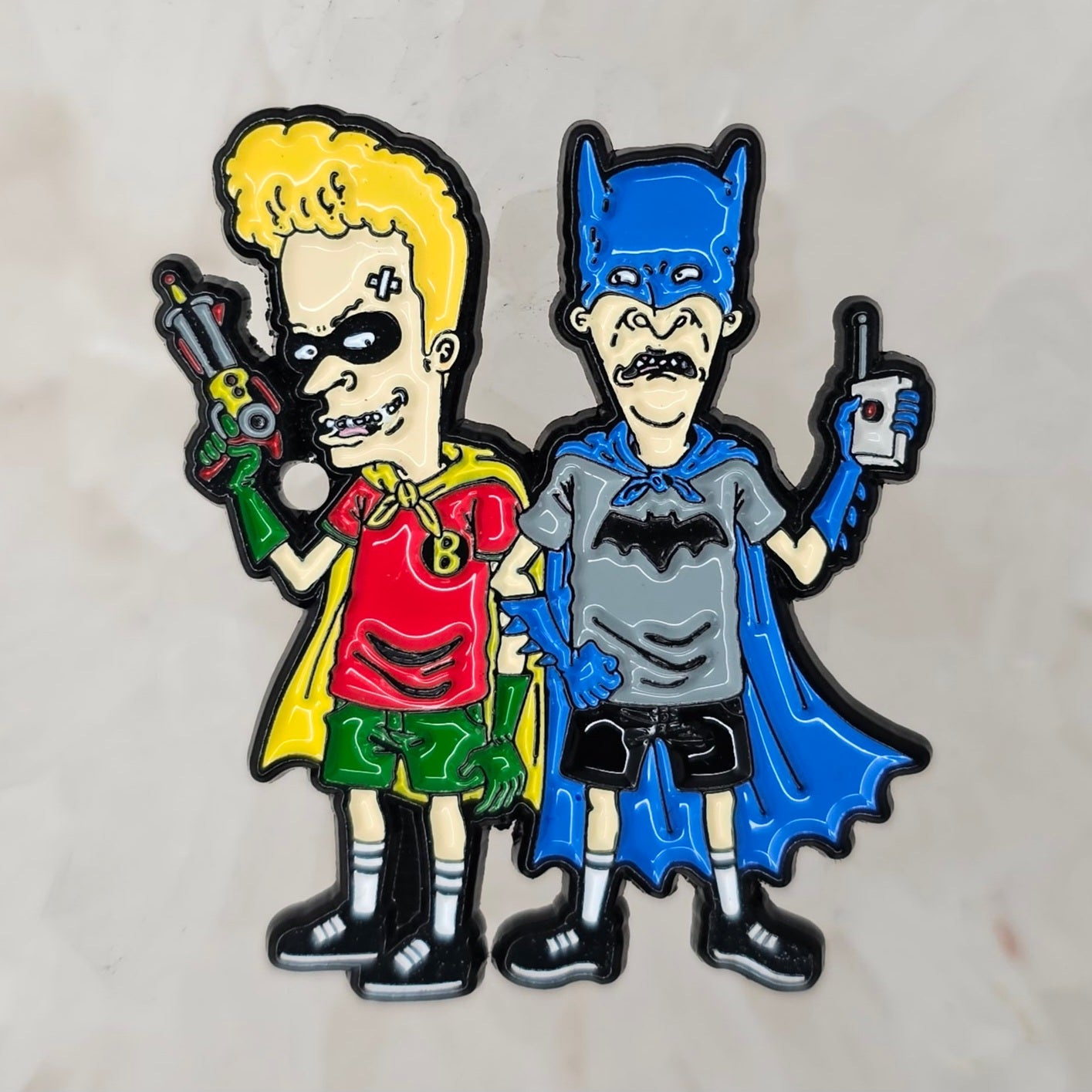 Beavis Bat Man &amp; Robin Butthead 90s Cartoon Enamel Pins Hat Pins Lapel Pin Brooch Badge Festival Pin
