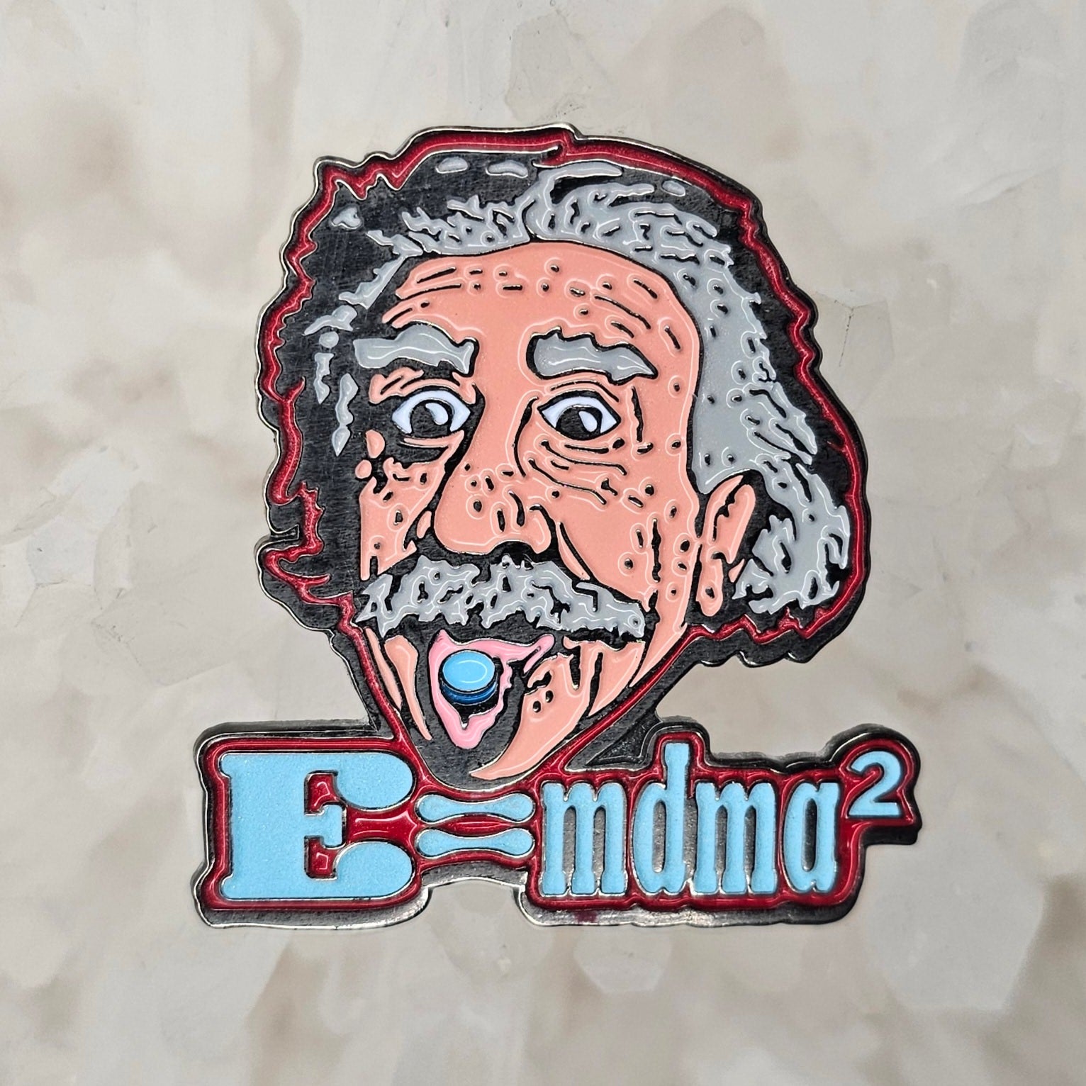 E = Mdma Albert Einstein Math Genius Glow Enamel Pins Hat Pins Lapel Pin Brooch Badge Festival Pin