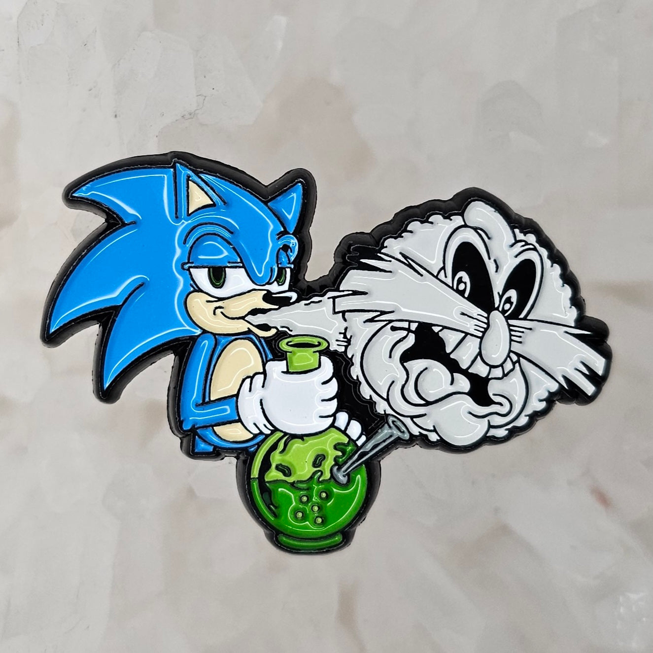 Stoner Sonic Hippie Hedgehog Video Game Weed Parody Enamel Pins Hat Pins Lapel Pin Brooch Badge Festival Pin