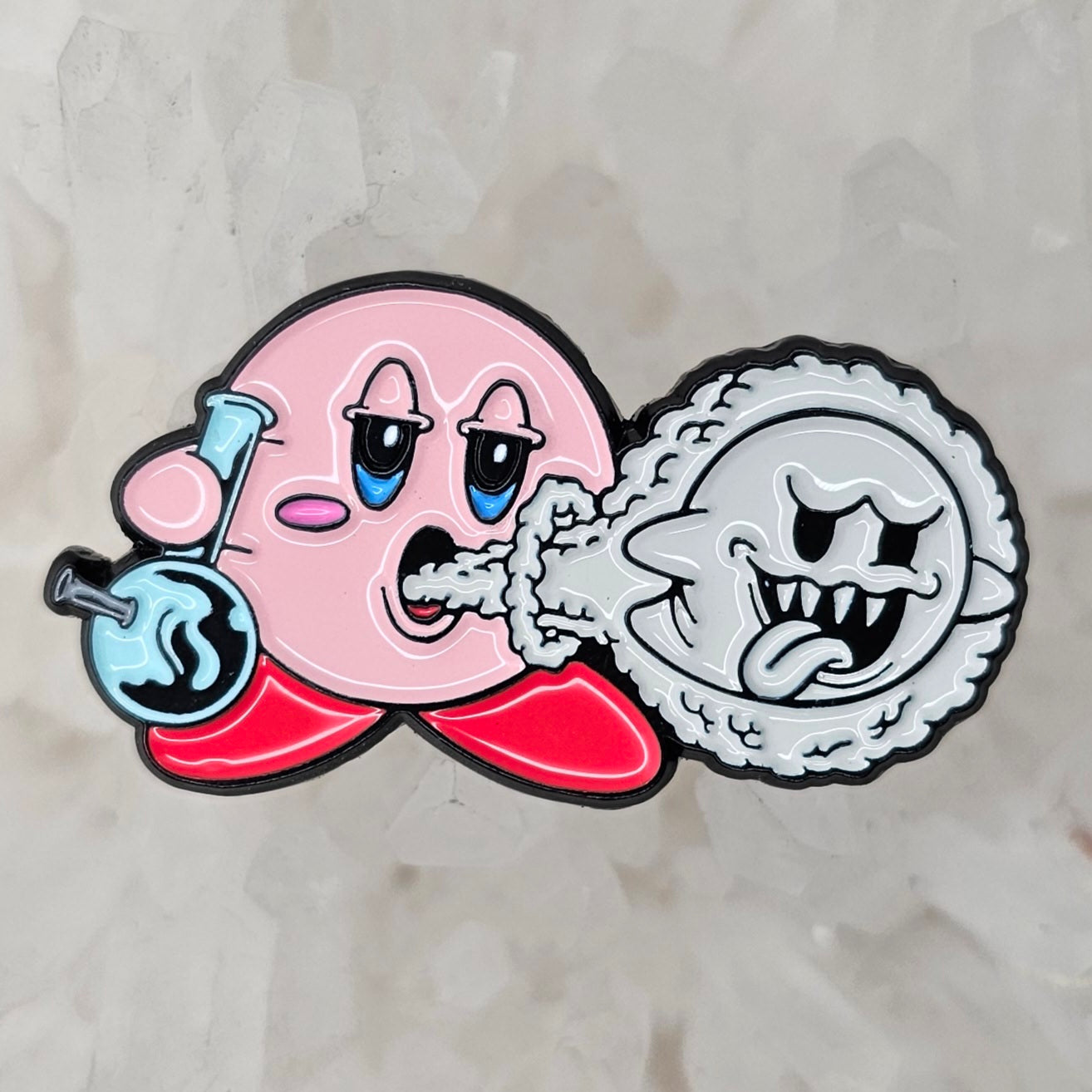 Stoned Kirby Video Game Weed Parody Enamel Pins Hat Pins Lapel Pin Brooch Badge Festival Pin