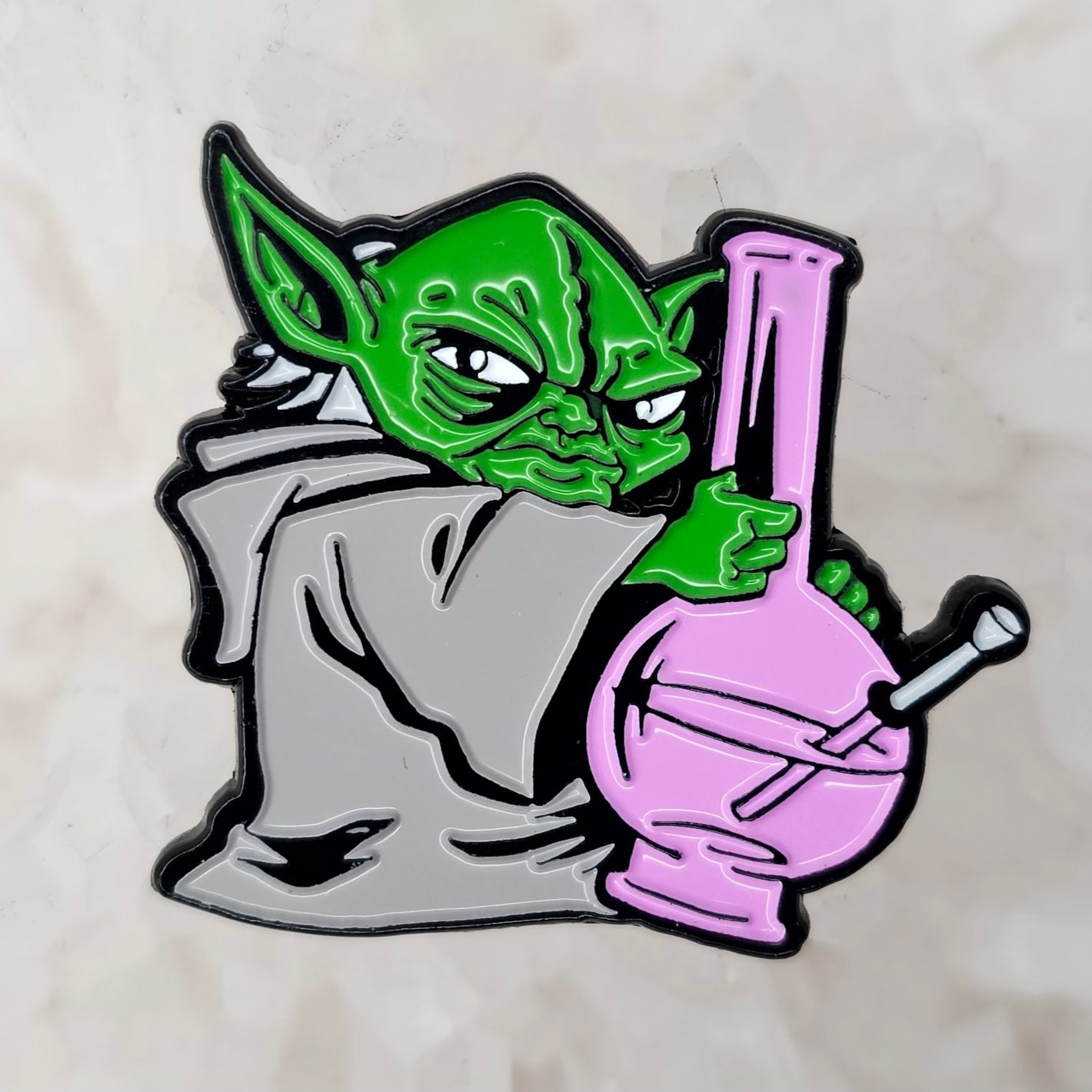 Star Weed Wars Stoned Yoda Parody Enamel Pins Hat Pins Lapel Pin Brooch Badge Festival Pin