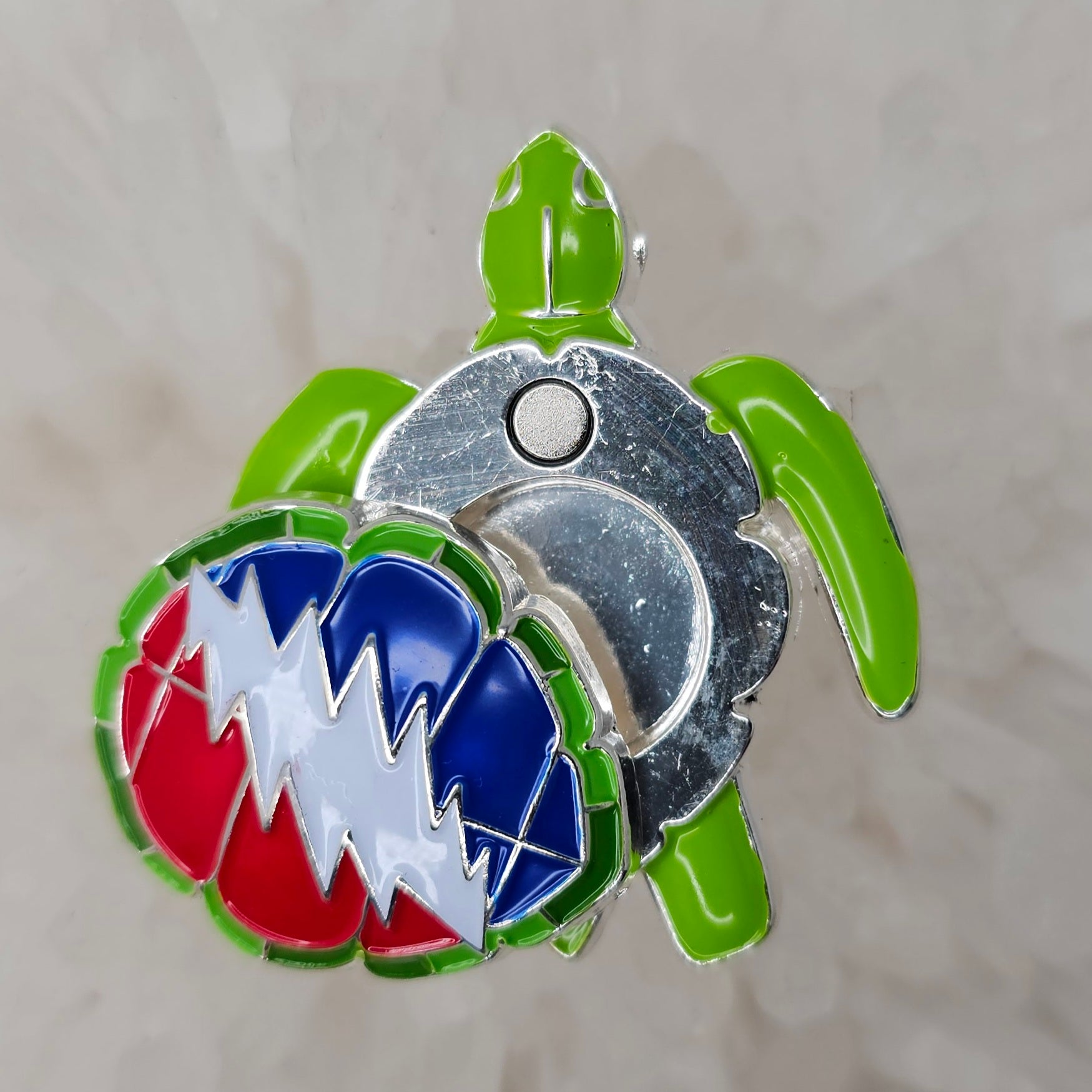 Forever Grateful Terrapin Bolt Turtle Magnetic Stash Container Enamel ...