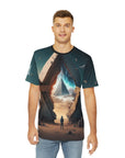Portal Pyramid Ascension Egyptian Star Gate Men's Polyester Tee (AOP) By Mythical Merch