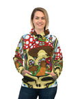 Mushroom Village Stealie Forever Grateful Unisex Hooded Sweatshirt Athletic Hoodie 95% Recycled Materials (AOP)
