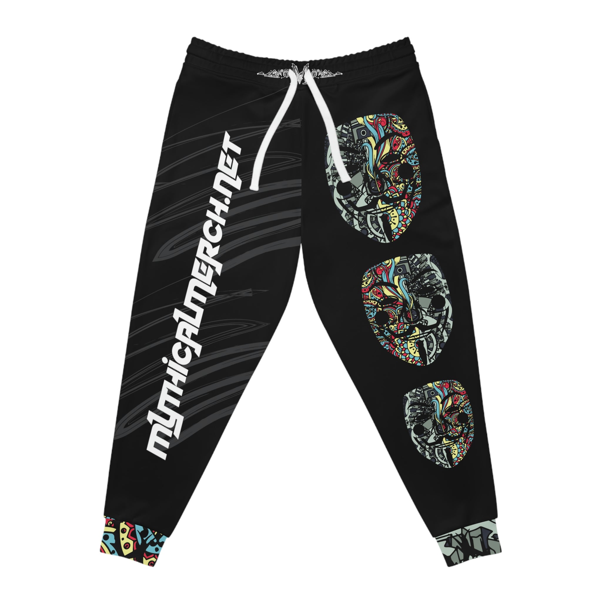 Fawkes Anonymous Nature Vs Machine Unisex Athletic Joggers Sweatpants Sweat Pants By Mike Snowadzky X Mythical Merch